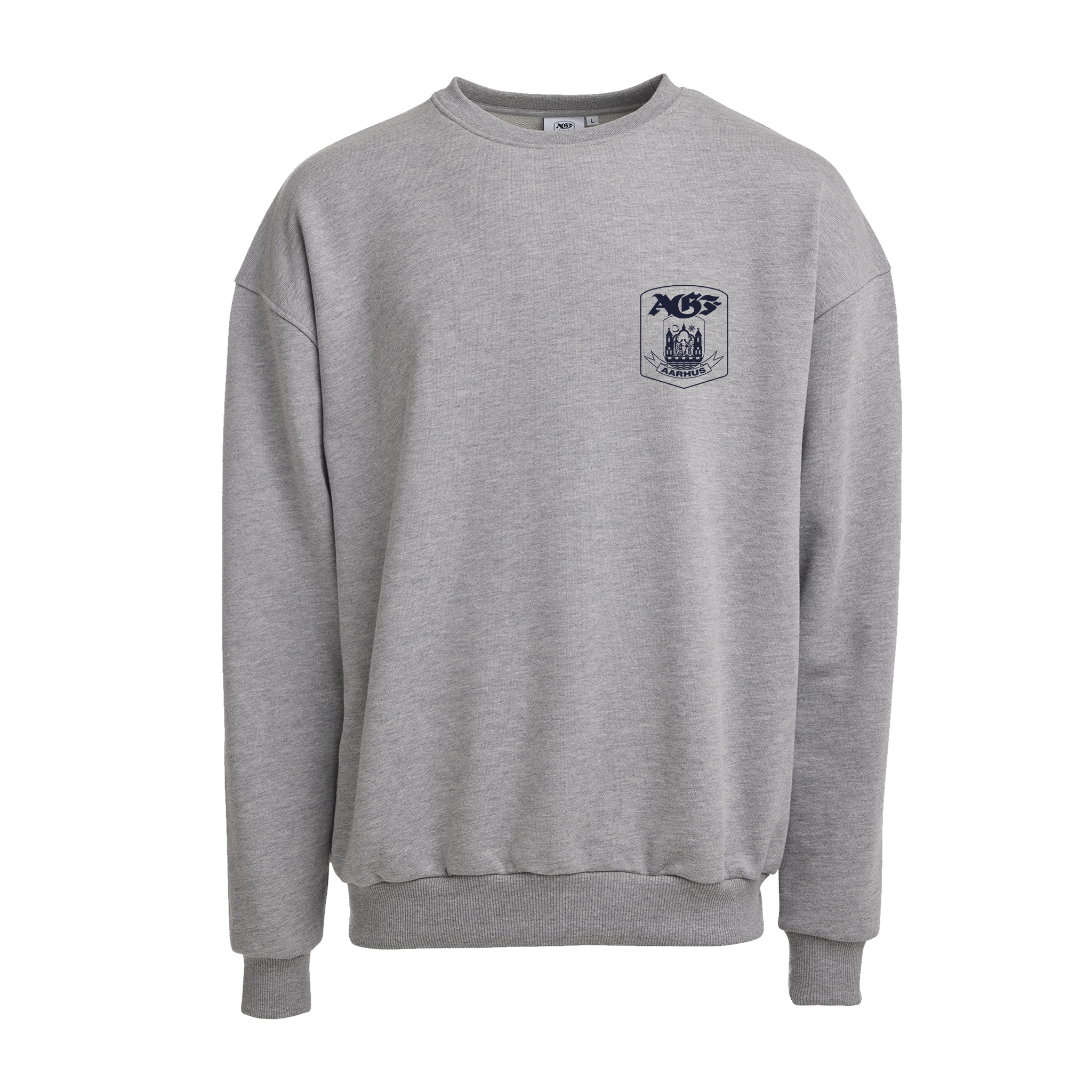 Sweatshirt i Grå m. Lille Blå Våbenskjold