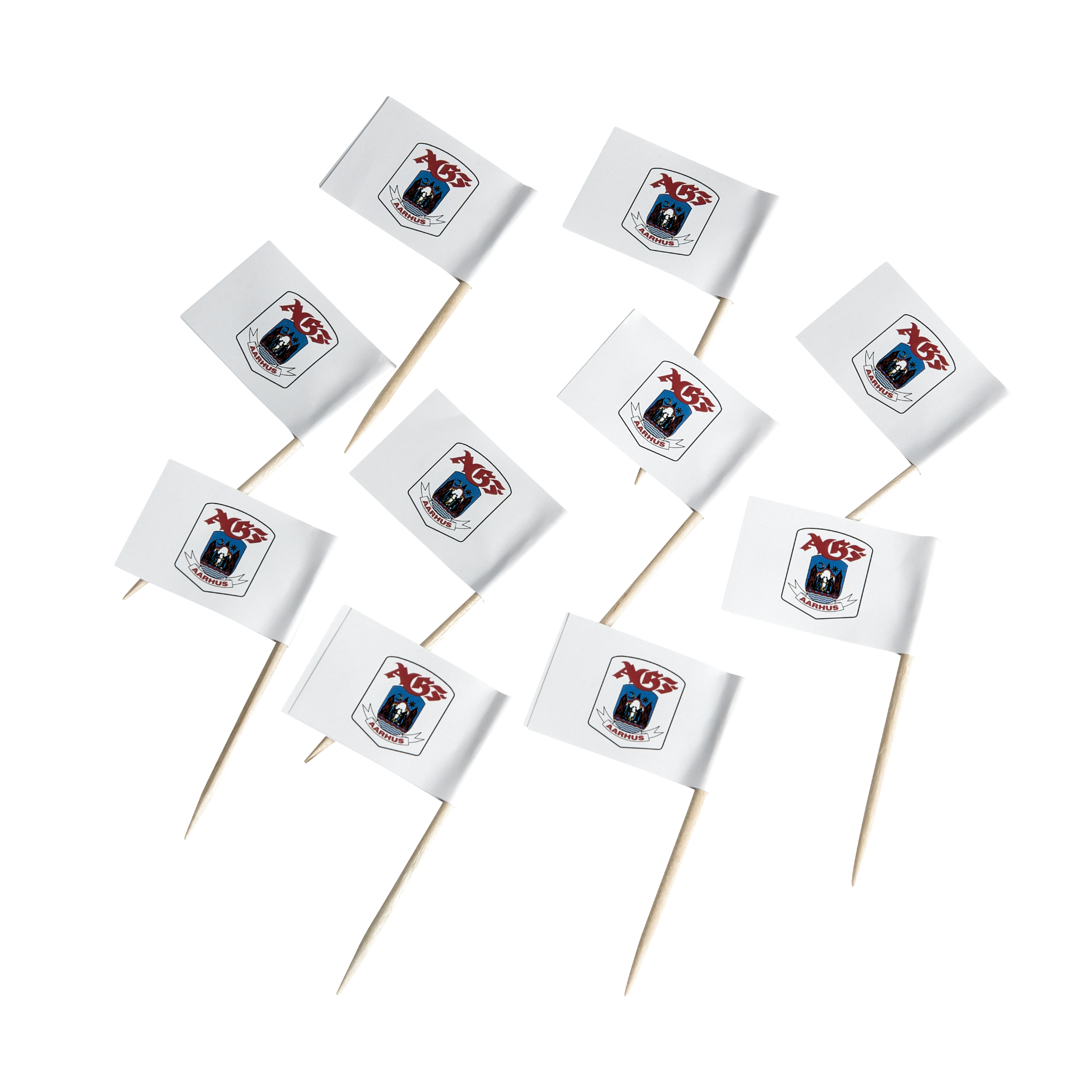 AGF Små Flag 10 stk - Hvid