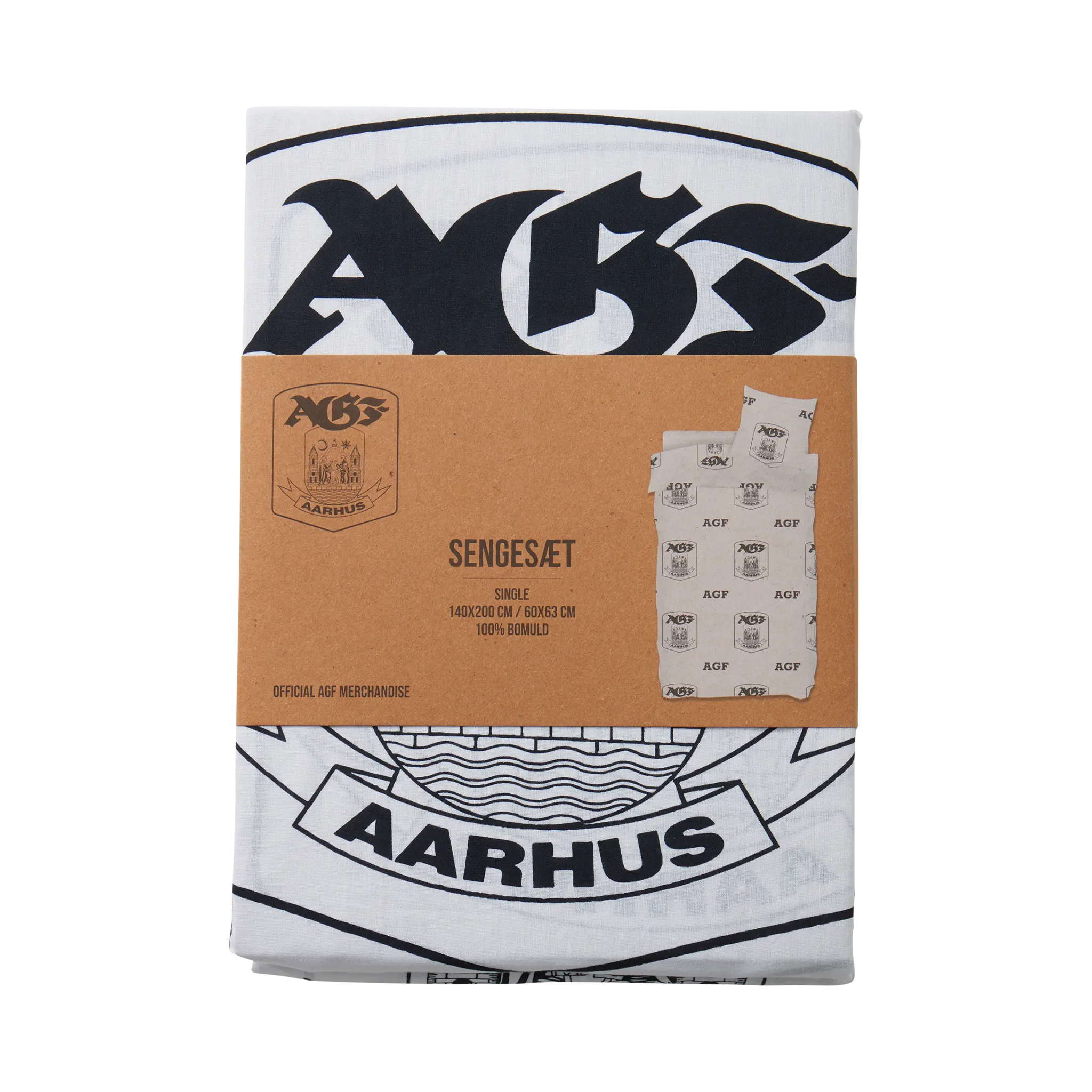 AGF Sengesæt i Hvid m. Logo