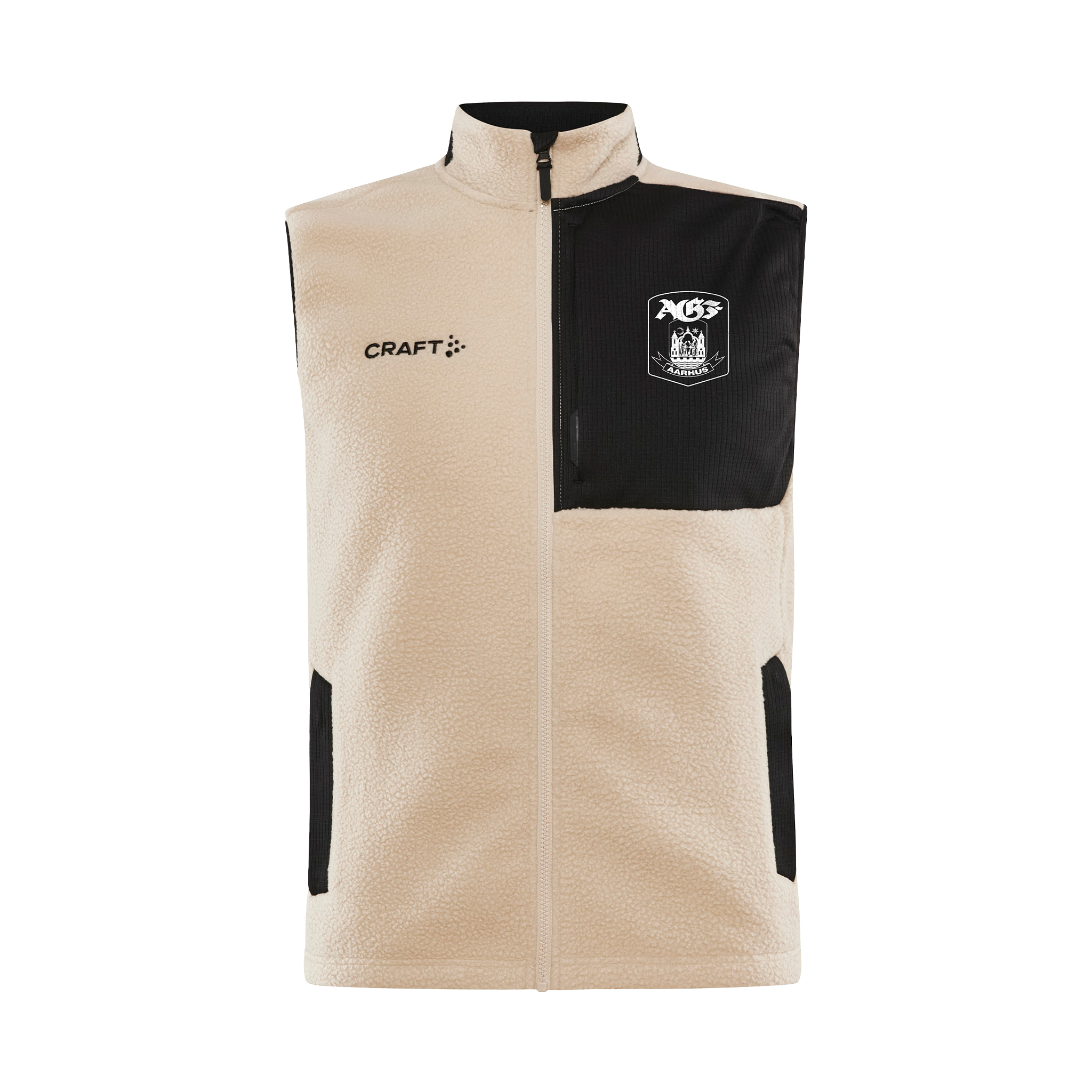 Craft Fleece Vest i Beige